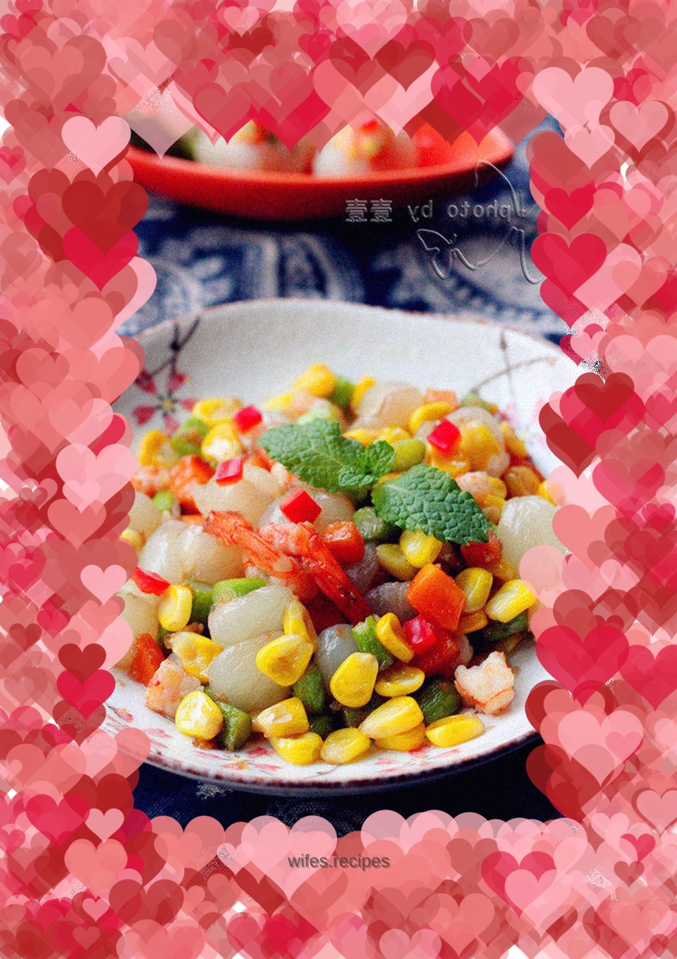 Longan, Shrimp and Corn Kernels