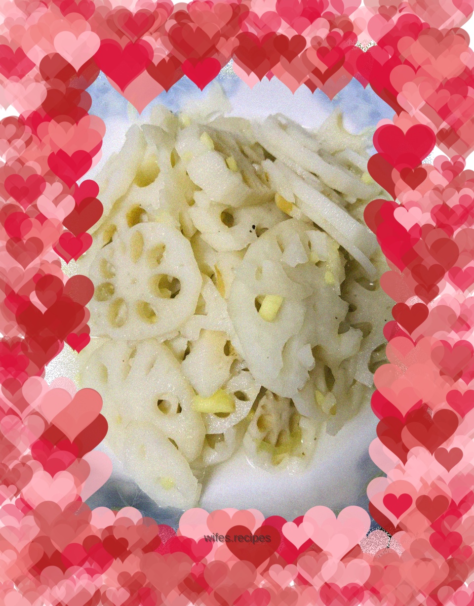 Lotus root slices with ginger juice