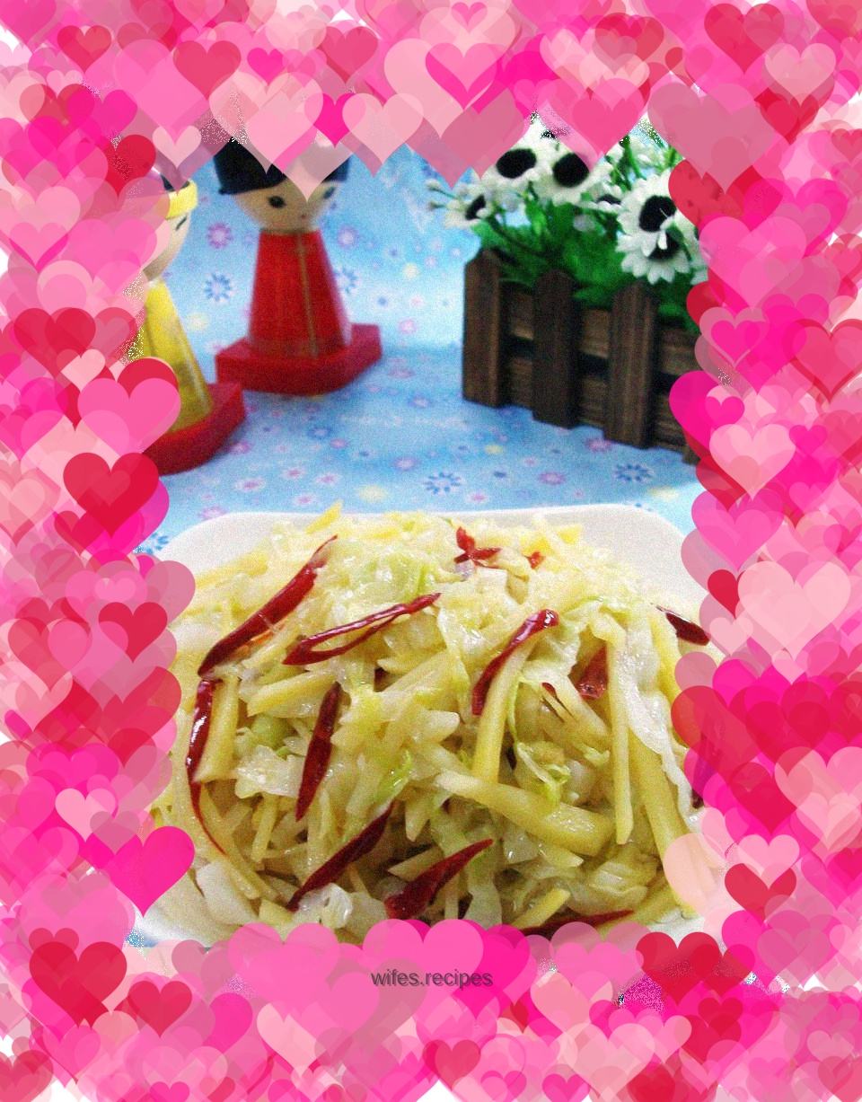 Spicy Cabbage and Potato Shreds