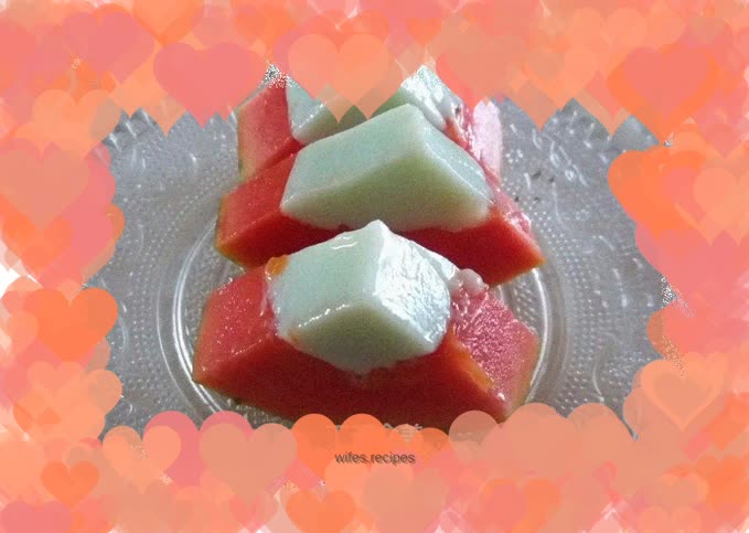 Papaya flavored custard