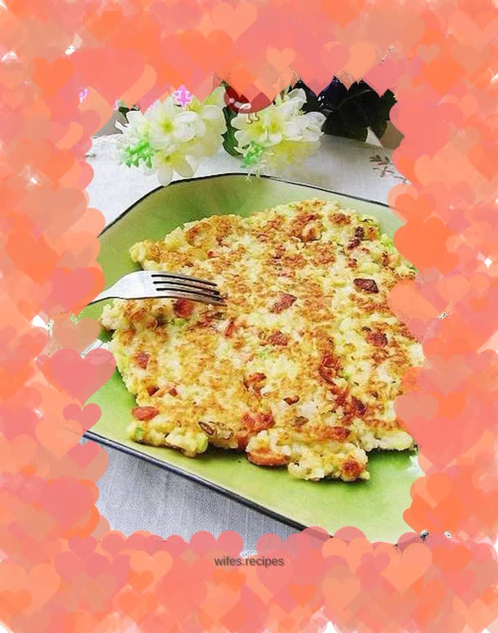Curry rice pancake