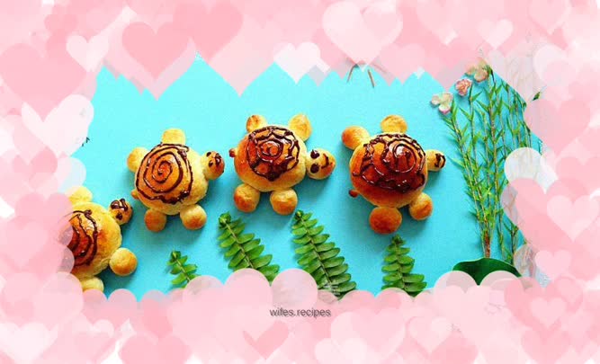 Little turtle bean paste bread