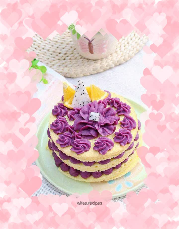 Purple Sweet Potato Naked Cake