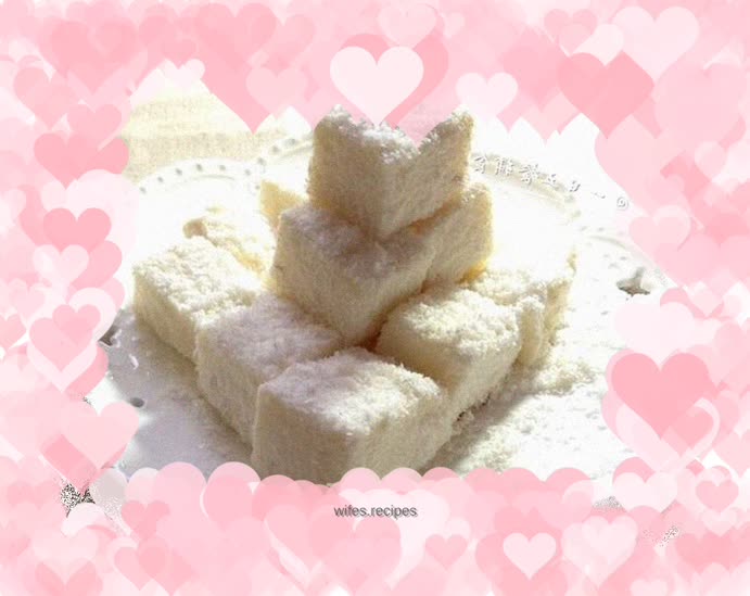 Milk coconut shredded cubes