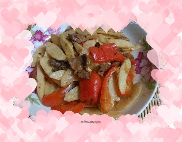 Stir-fried pork with iron yam