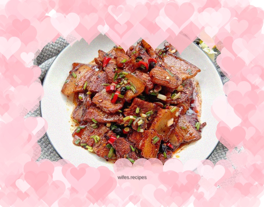 Laoganma fried pork belly