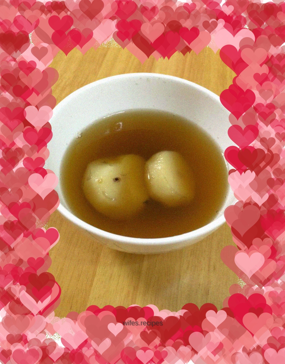 Water chestnut and coriander syrup