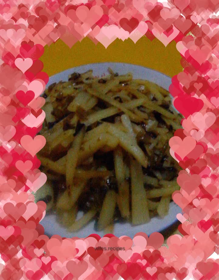 Vegetarian pickled vegetables and shredded potatoes