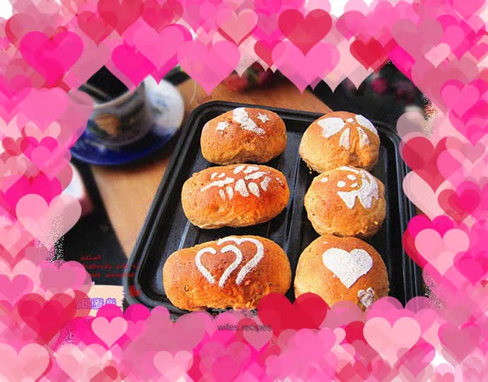 Printed walnut bread