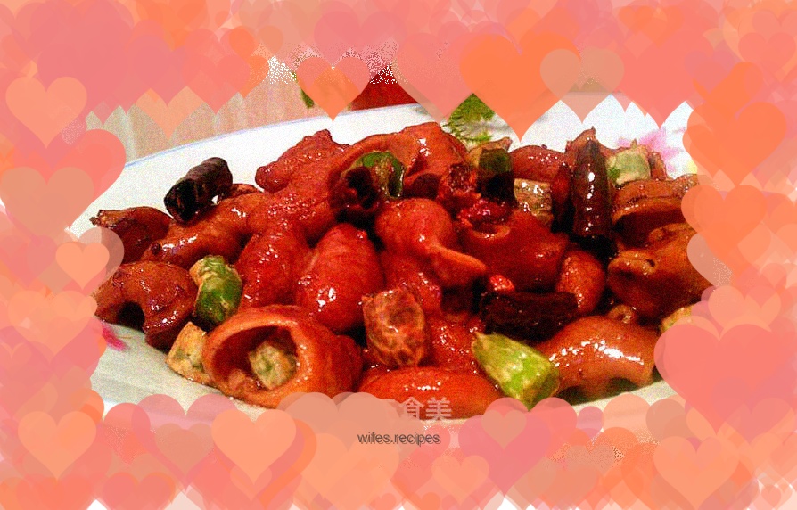 Stir-fried pork sausage