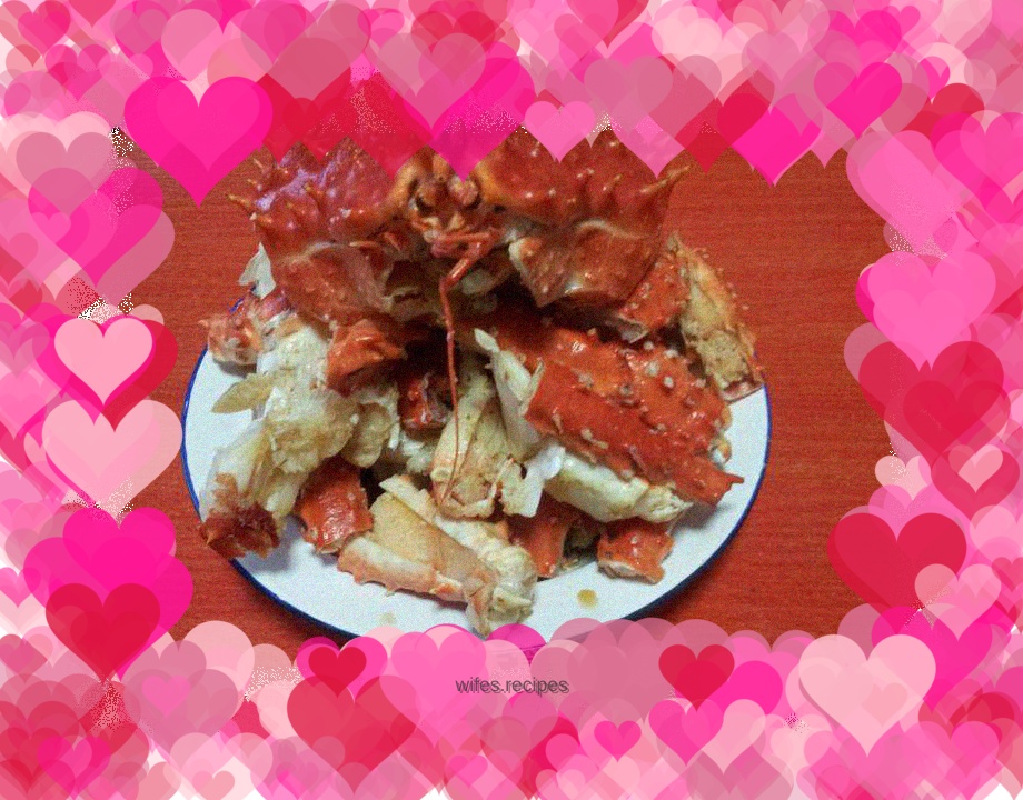 Fresh fried king crab