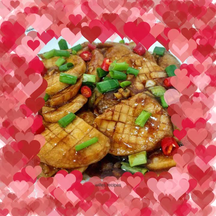 King oyster mushroom in sauce