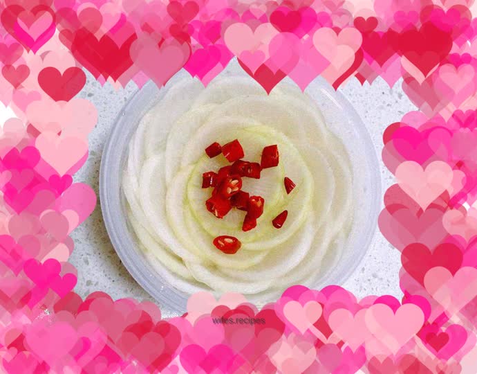 Refreshing hot and sour white radish