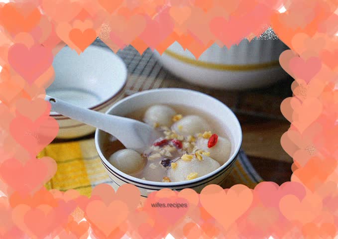 Rose brown sugar glutinous rice balls