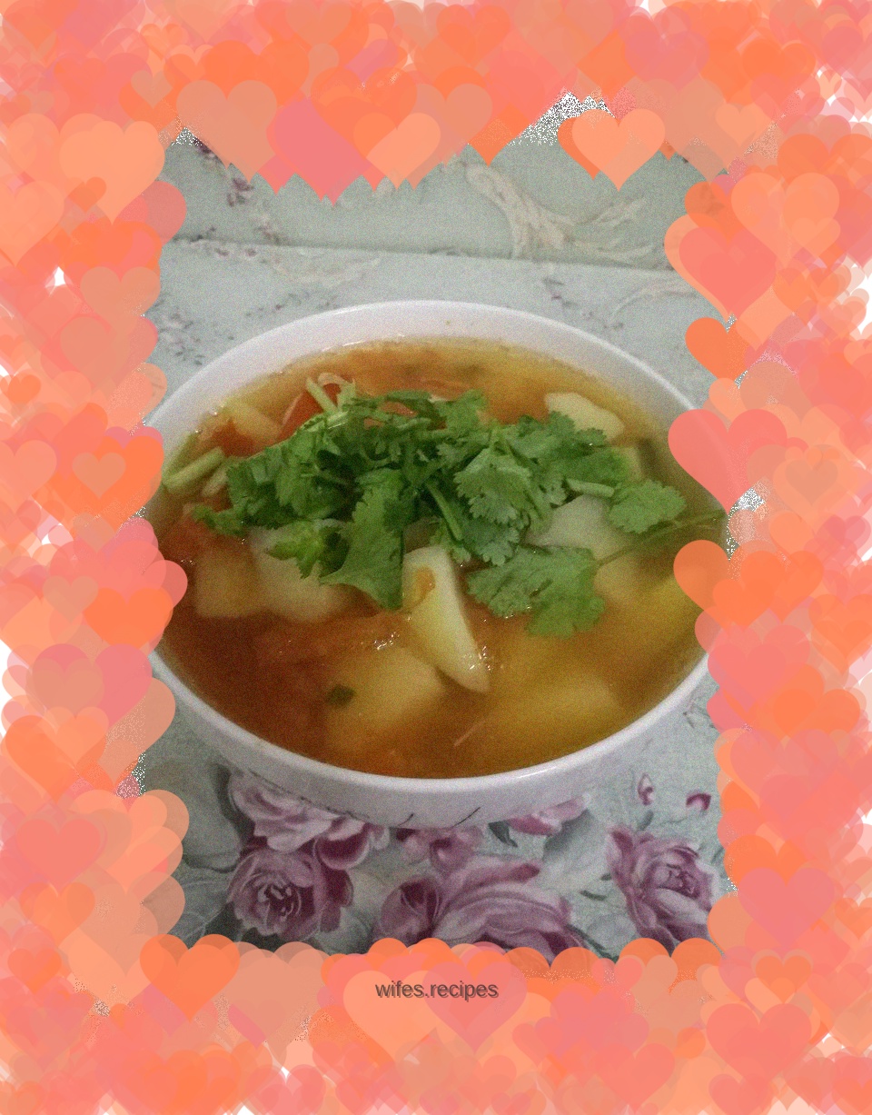 Warm vegetable soup