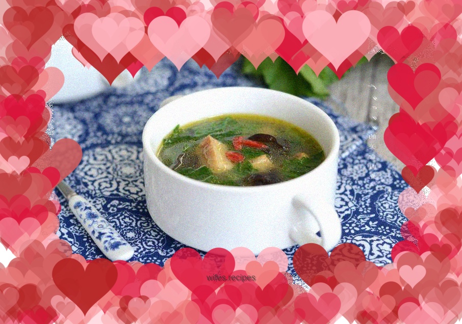 Chicken Sauce, Cabbage and Tofu Soup