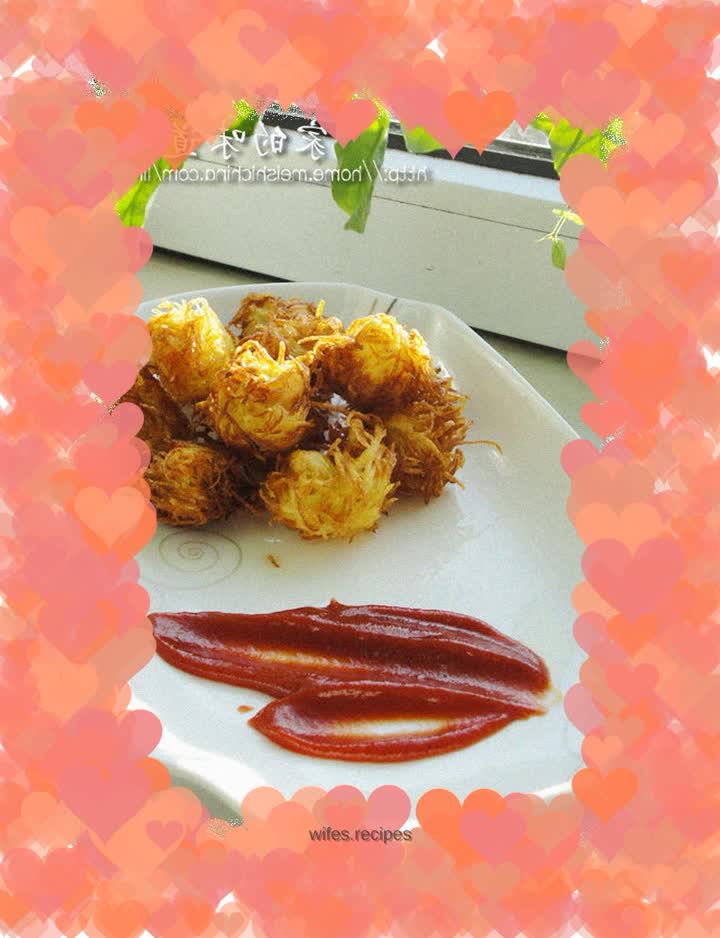 Fried potato shredded balls