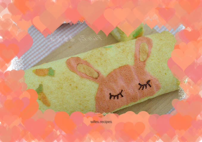 Little bunny cream cake roll