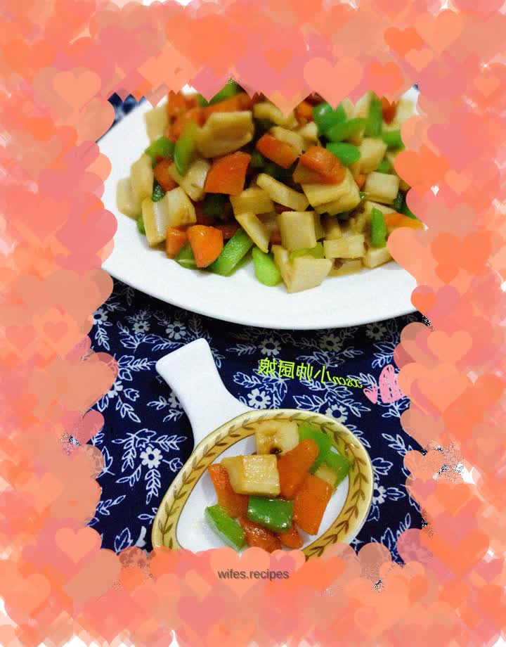 Lotus root ~ Stir-fried fresh lotus root tripod