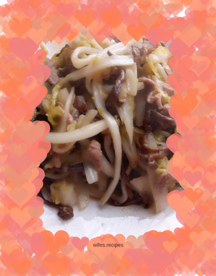 Stir-fried hazelnut mushrooms with baby cabbage