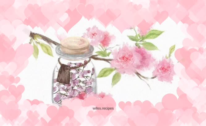 [Hand-painted recipe] Salted cherry blossoms. The hand-made warmth cannot be matched by any industrial product