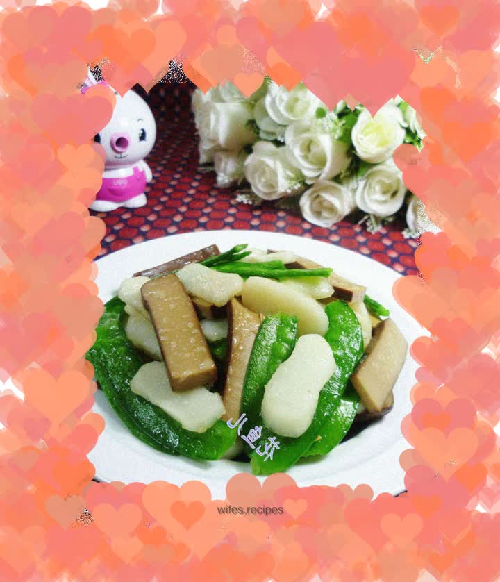 Stir-fried water chestnuts with snow peas and eggs