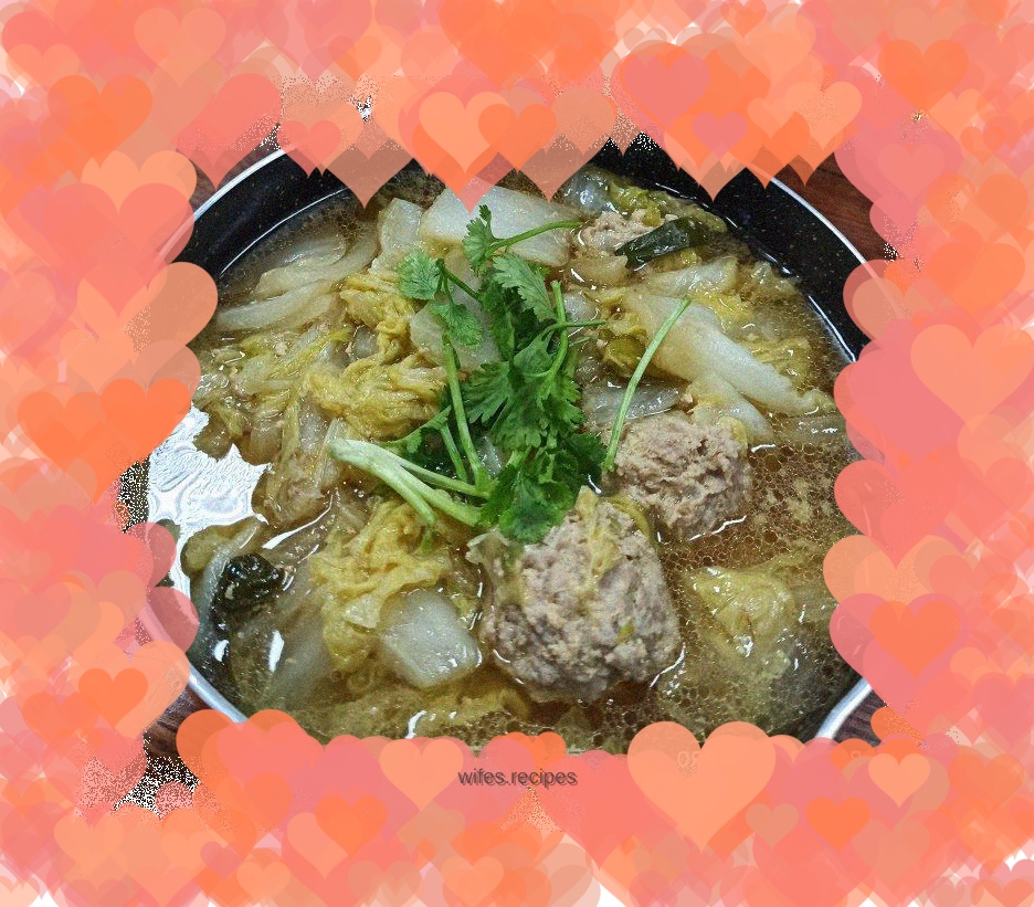 Braised Pork Balls with Cabbage