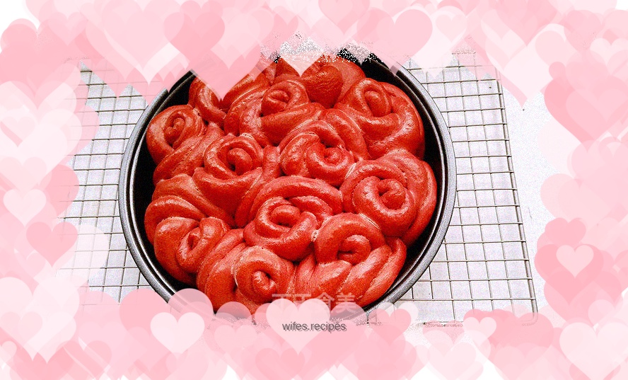 Red rose bread (low sugar, high appearance)
