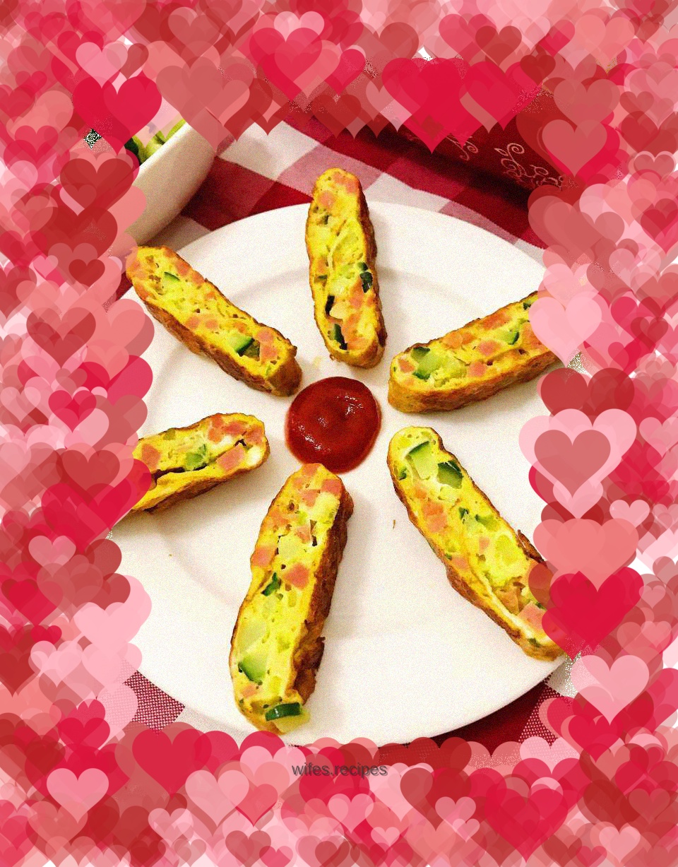Colorful egg rolls