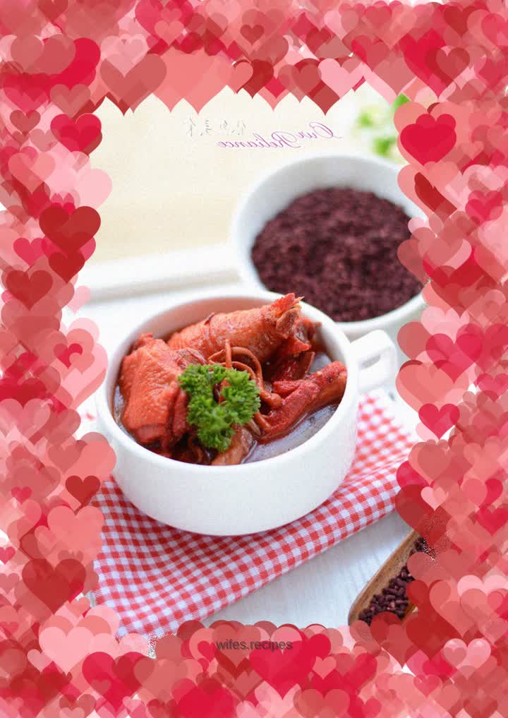 [Red yeast stewed chicken]---The second dish of New Year’s Eve ‘Lucky Head’