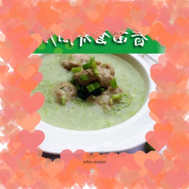 Edamame and meatball soup