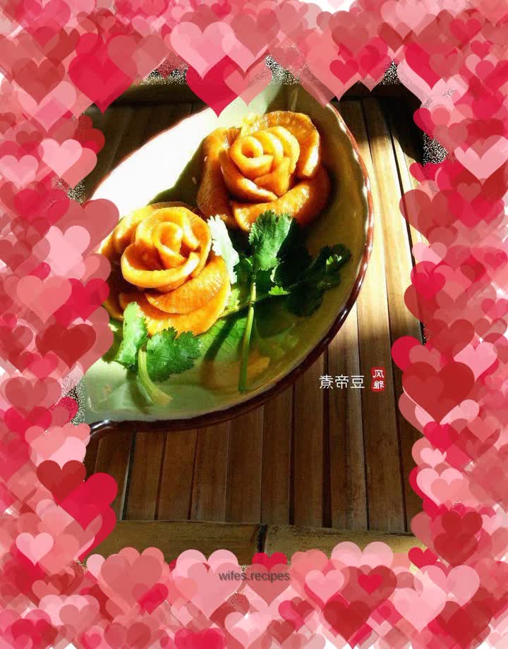 Sweet and sour crispy radish