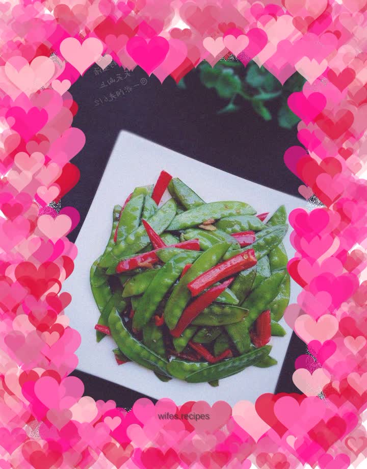 Stir-fried snow peas