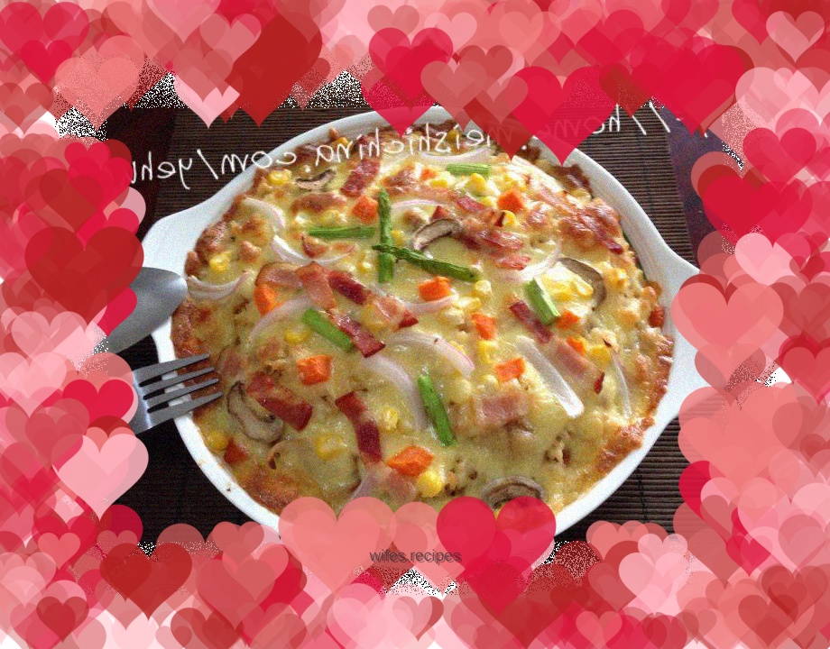 【Bacon and Cheese Baked Rice】-----Classic and delicious