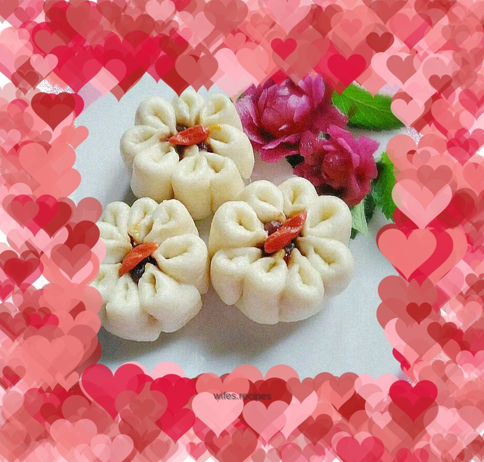 Chrysanthemum bean paste buns