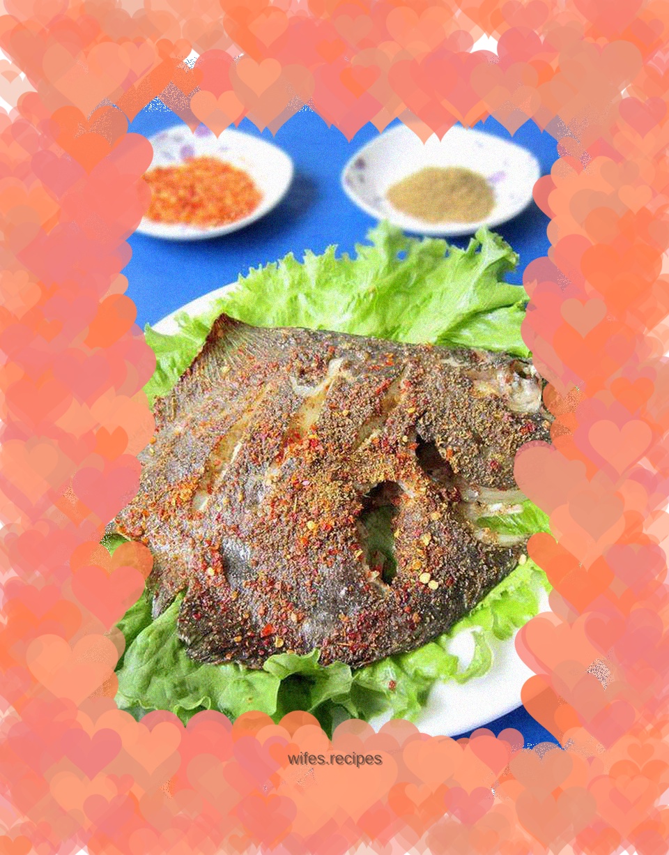 Grilled turbot with cumin