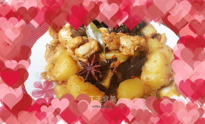 Potato stewed chicken