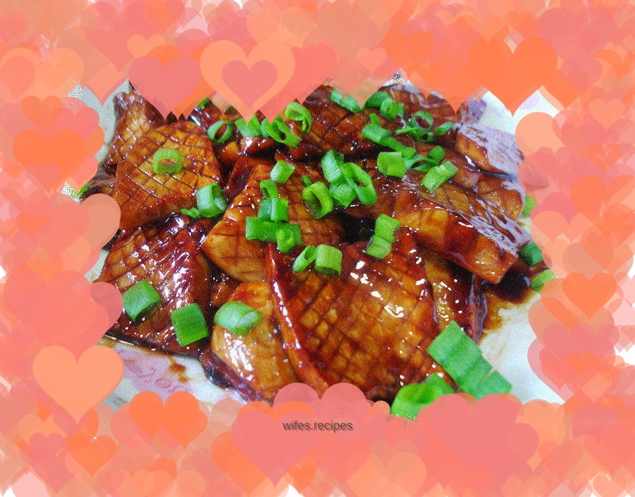 King oyster mushroom in sauce