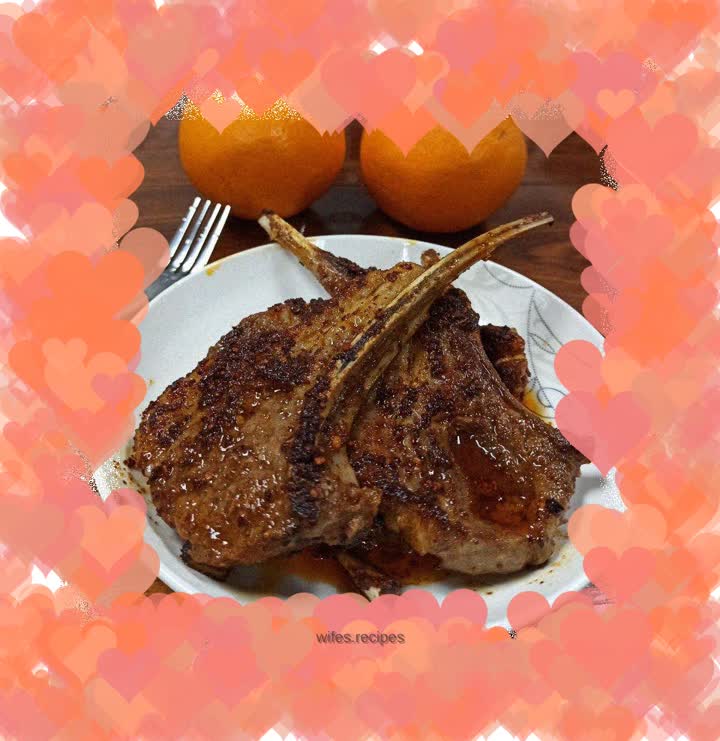 Frozen fresh lamb chops