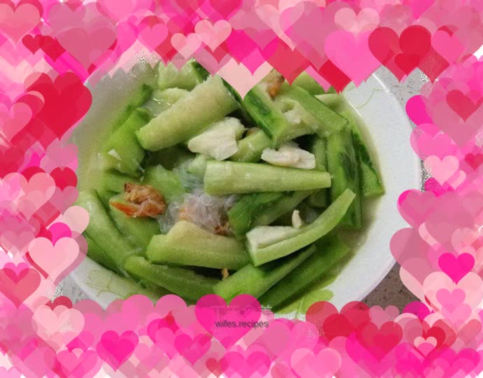 Loofah and shrimp vermicelli