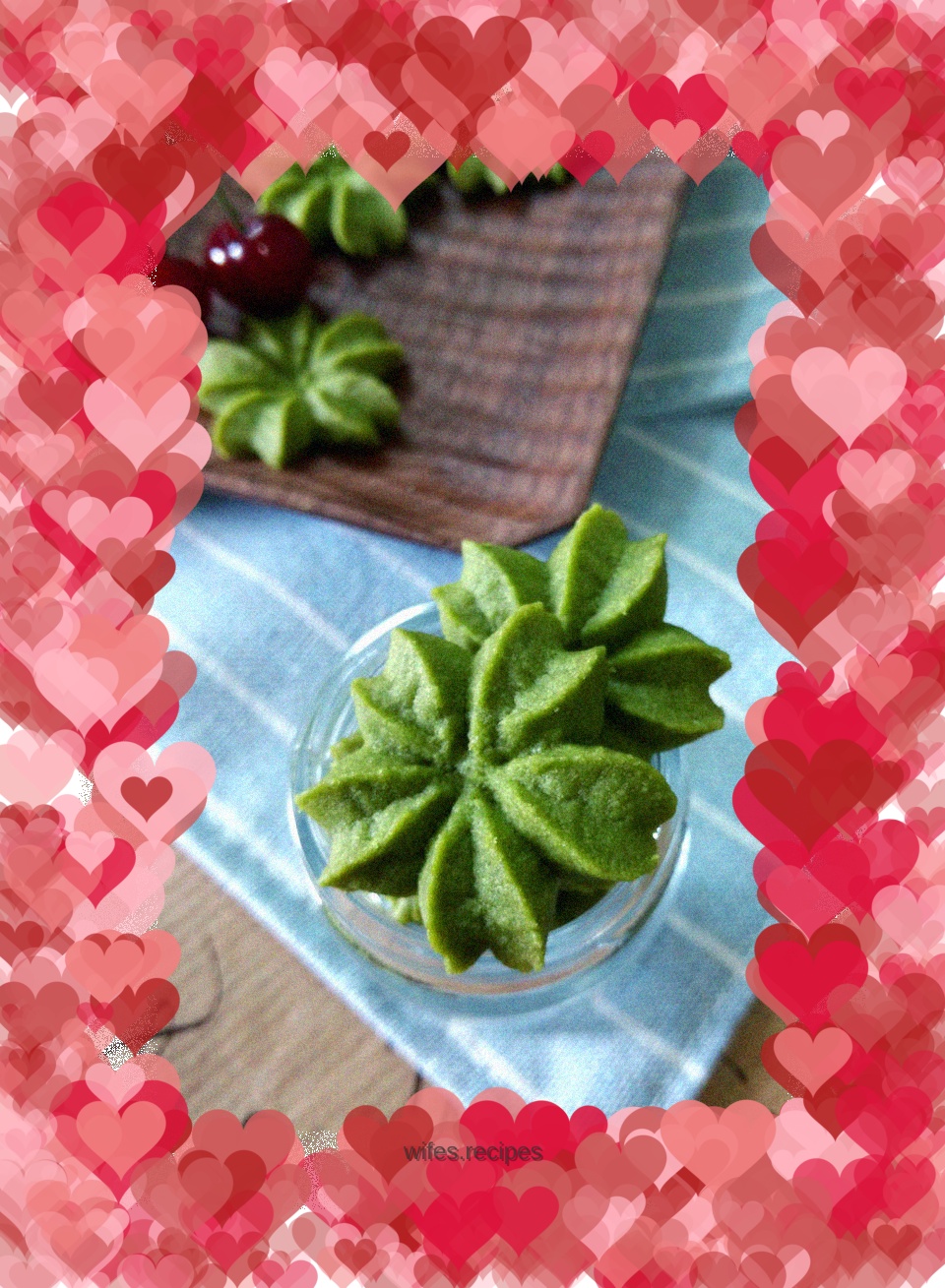 Matcha Latte Sakura Cookies