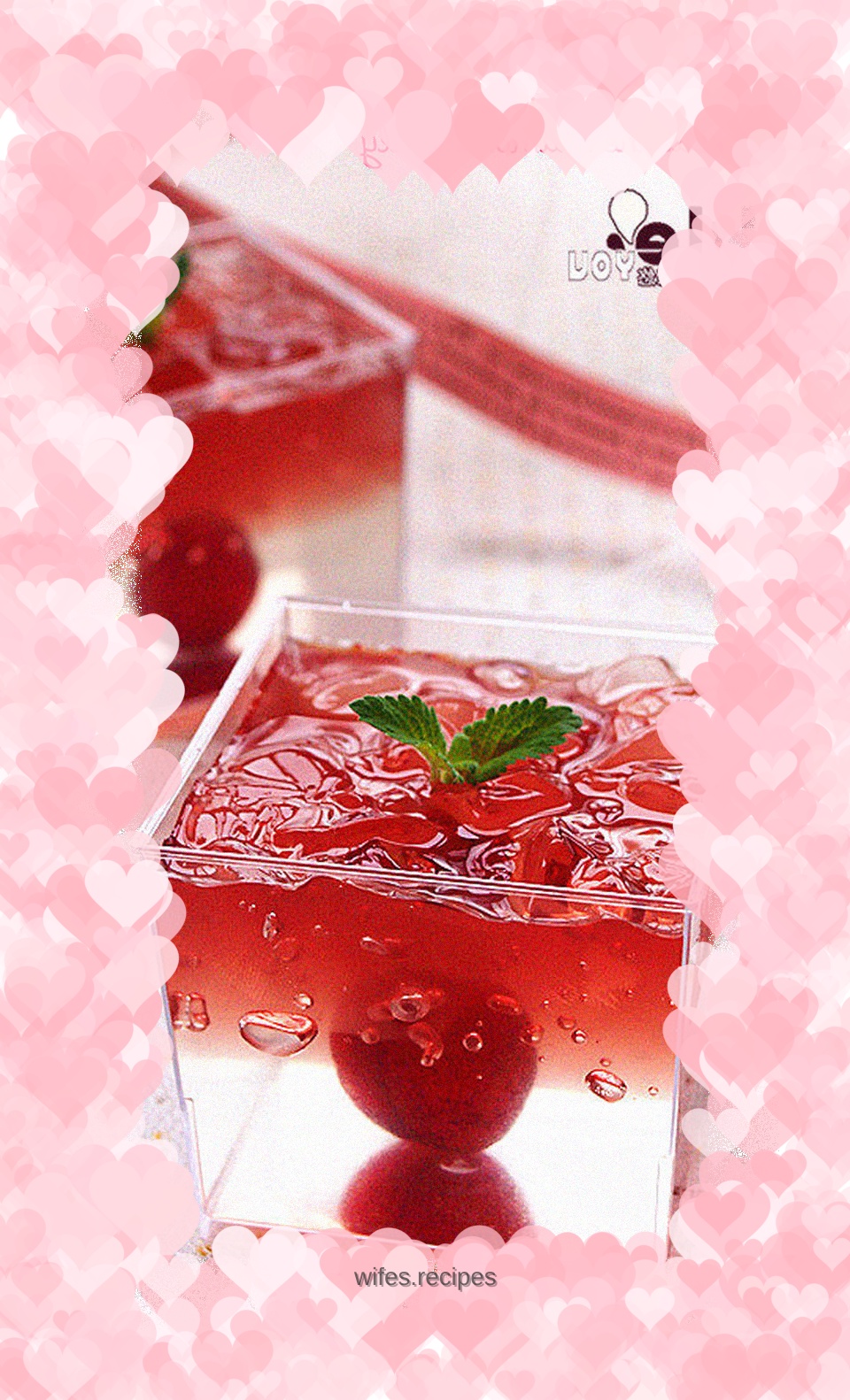 Diamond red wine jelly