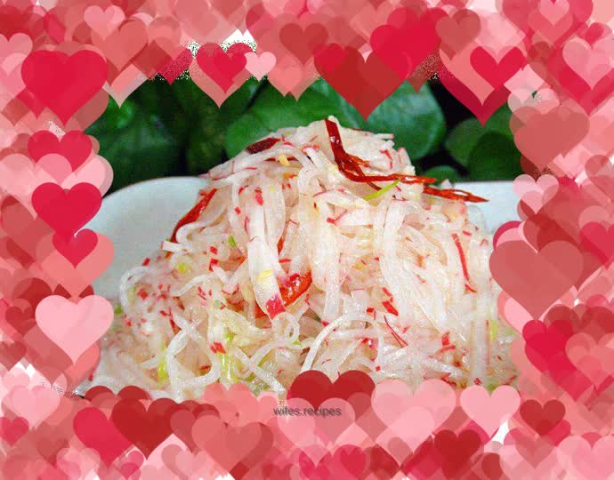 Refreshing shredded radish