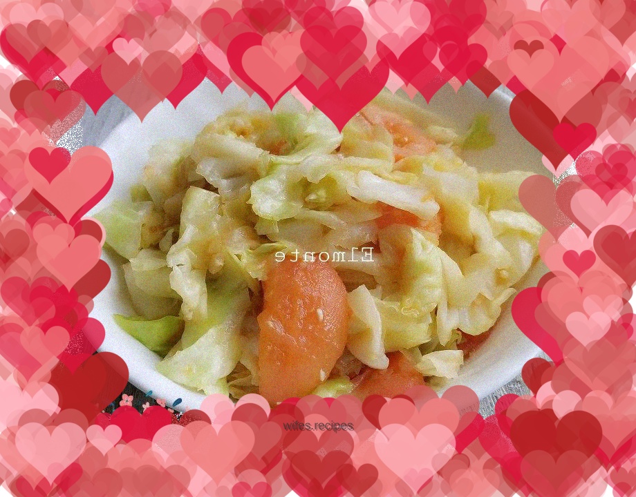 Stir-fried cabbage with tomatoes