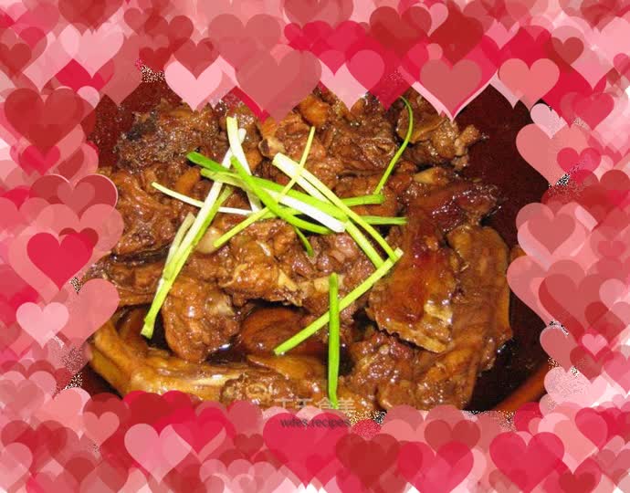 Braised duck in casserole