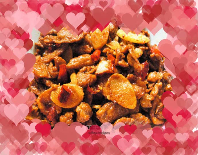 Stir-fried pork slices with old ginger