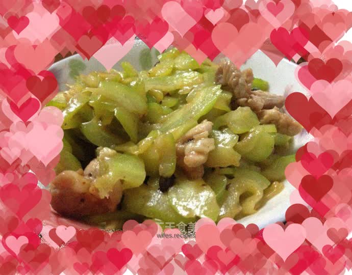 Stir-fried bitter gourd with lean meat and black bean paste