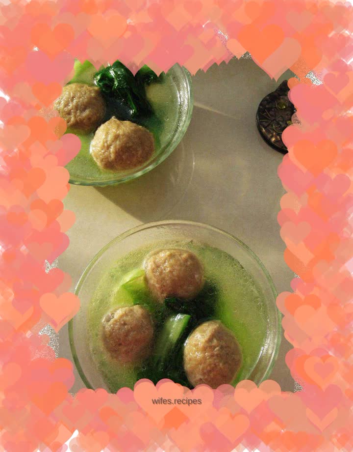 Rapeseed meatball soup