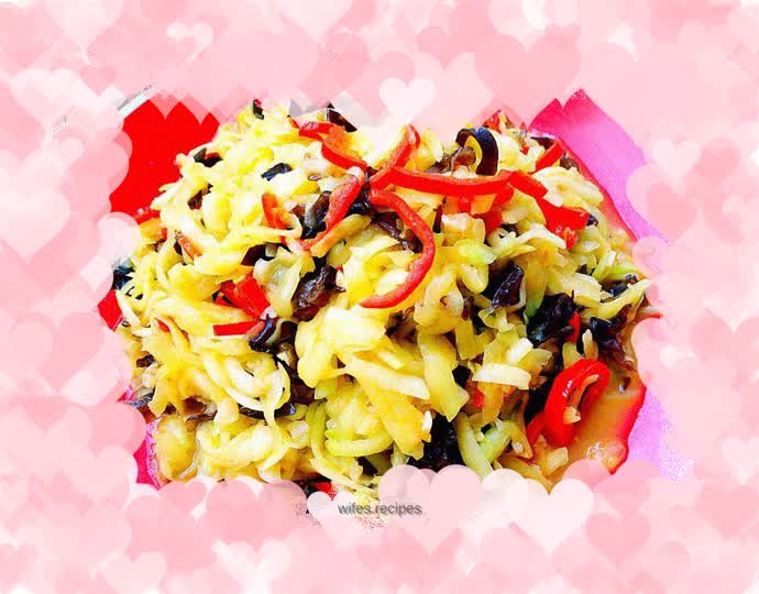 Stir-fried pumpkin shreds