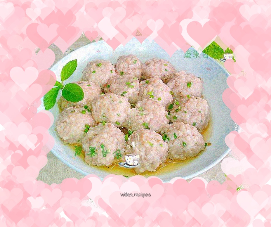 Steamed lotus root meatballs